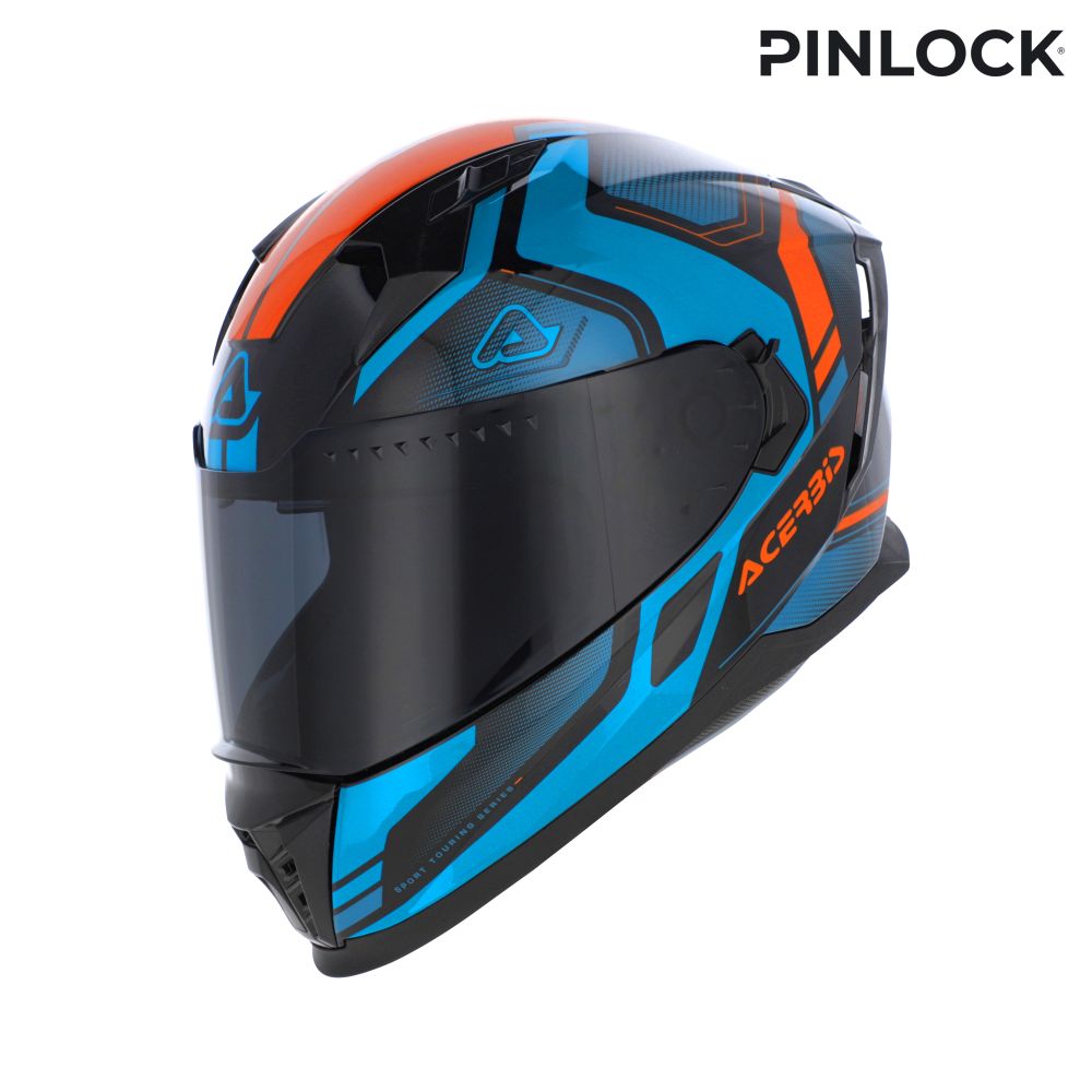 ACERBIS - X-WAY GRAPHIC HELMET BLUE ORANGE